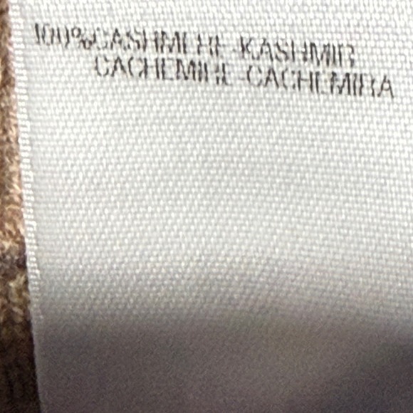 Malo 100 Cashmere Argyle Turtleneck Sweater Men Italian Size 56 Taupe - Picture 8 of 10